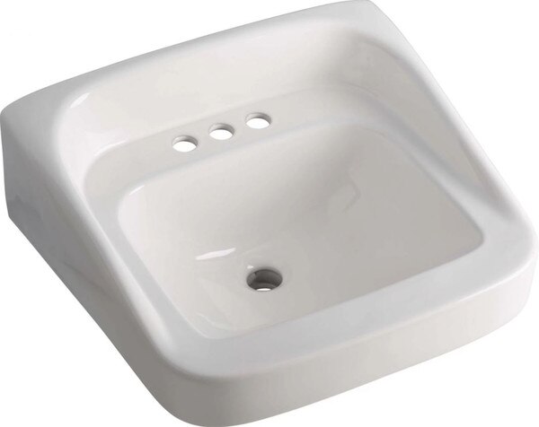 Briggs - China Milton Wall Hung Lavatory Sink - 20" X 18" with 4