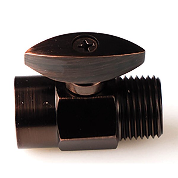 Brass Flow Control Valve 1/2" MIP X 1/2" FIP, Oil Rubbed Bronze