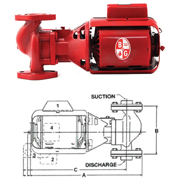 Bell & Gossett 100 Series Single Phase Circulating Pump 1/12 H.P