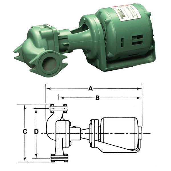 taco 110 bronze in line circulator
