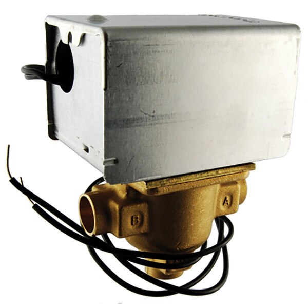 Honeywell Electric Zone Valve, 120V 1/2" Sweat with bottom Inlet