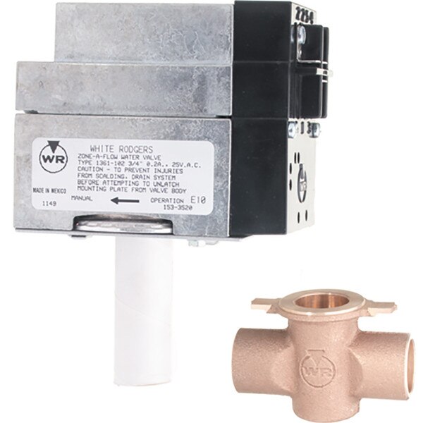 White Rodgers Electric Zone Valve, 3/4" Sweat