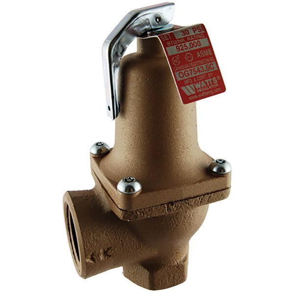 Watts 740 Hot Water Pressure Relief Valve 3/4", 30 PSI, 925,000 BTU/HR