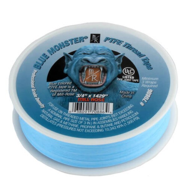 MillRose Blue Monster Teflon PTFE Sealing Tape 3/4" x 1429'