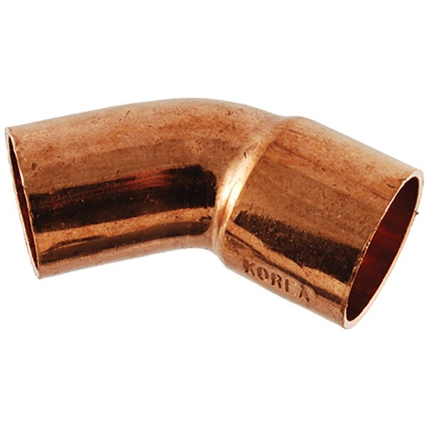 Copper 45º Sweat Street Elbow 1/2"