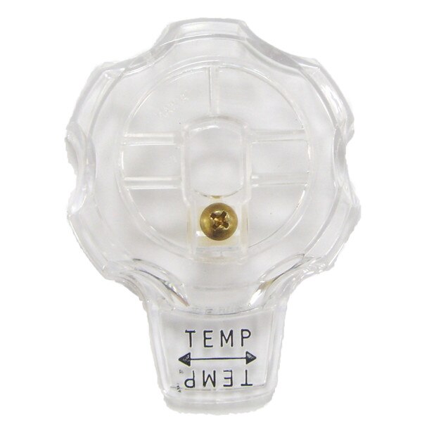 Tub and Shower Temperature Control Handle for Mixet SingleHandle Faucets in Clear Acrylic